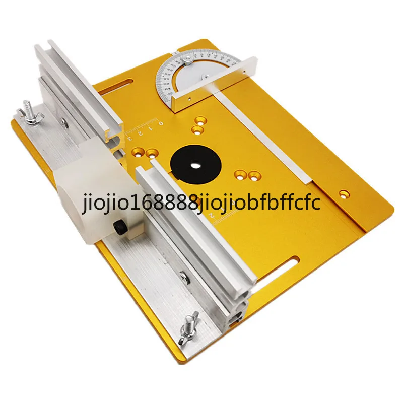 Suitable for  Aluminium router table insert plate with miter gauge guide and profile fence sliding bracket for woodworking table