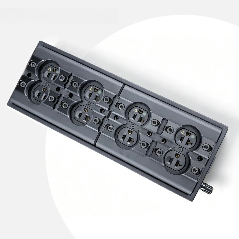 Wrought Iron Bottom Box Pure Aluminum Clamping Fixed Plug Panel Phosphor Copper American Standard HIFI Audio Socket