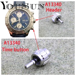 For Breitling Super Ocean Series A13340 Watch Head Button Adjust Time Gold Silver Watch Repair Tool Accessories