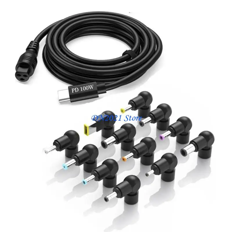 

F3KE 13 Адаптеры PD100W Зарядка шнура типа C до 3PIN для таблеток для ноутбуков Стабильный 20 В 5A