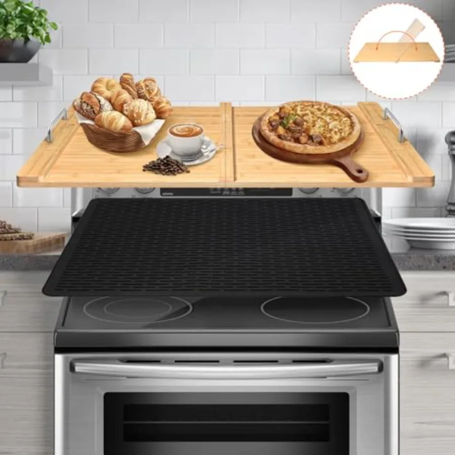 

Stove Top Covers wi Silic Mat for Electric Stovove Top Covers for Gas Burners FoldinNoodle Board Stove Cover RV Stove Top Cover