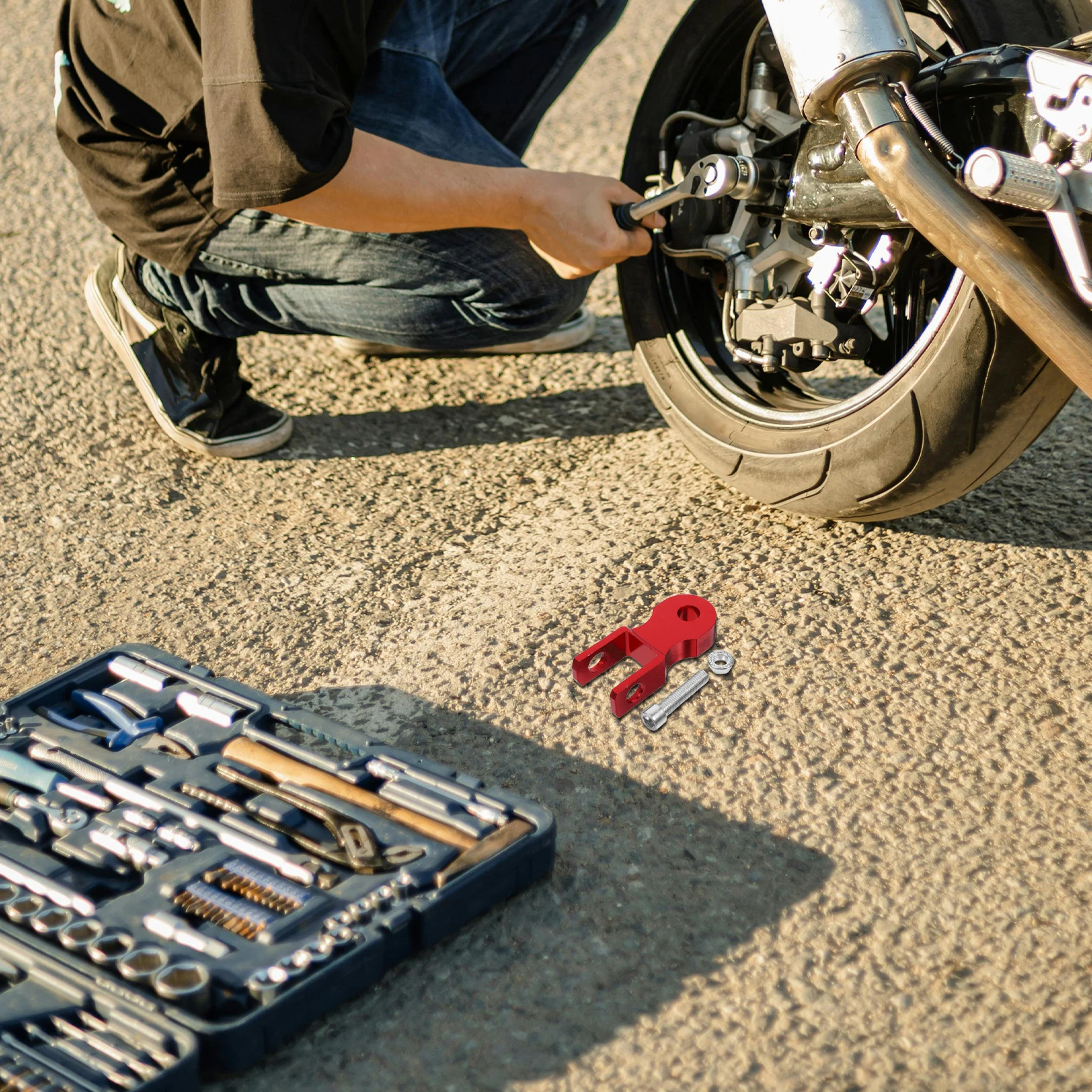 

Aluminum Alloy Rear Riser For Motorcycle Increases Ground Clearance Durable Off-Road Performance Easy Installation Stylish