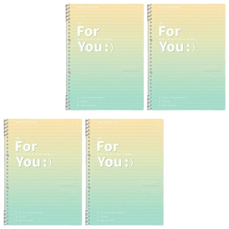 4 pz Raccoglitore Riviste per Notebook Notebook a fogli mobili 26 Fori Raccoglitore Notebook Planner Raccoglitore Notebook