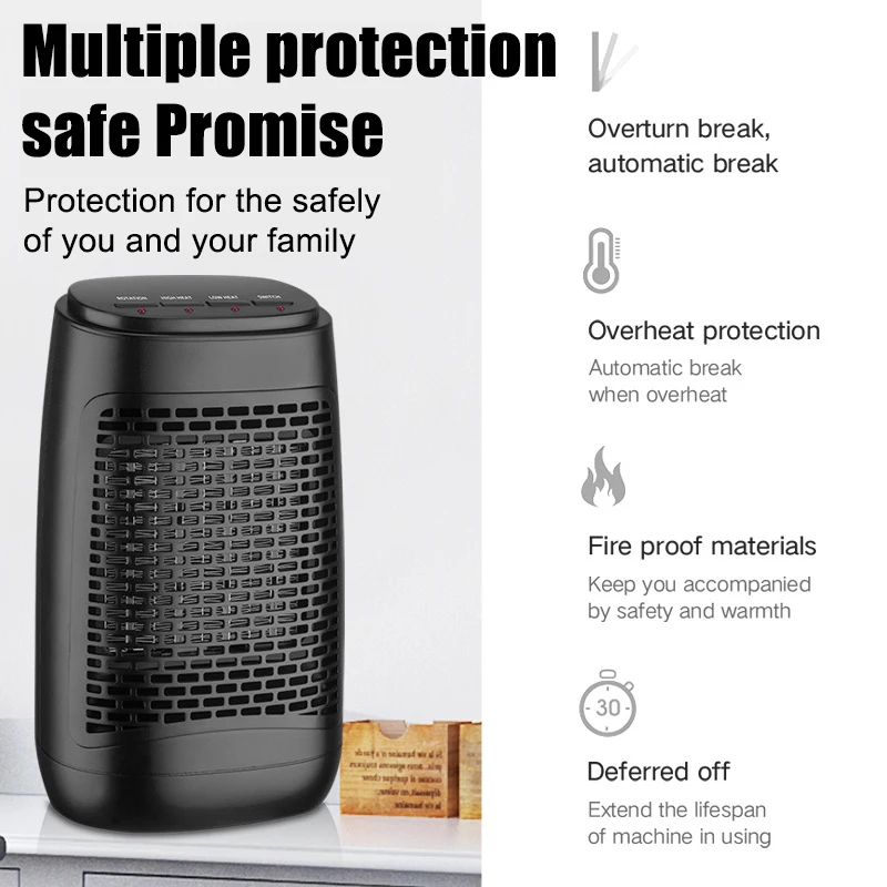 Kenop Pemanas Kartun Kipas Mini Pemanas Desktop Kipas Pemanas Listrik Standar Eropa Standar Amerika Standar Jepang