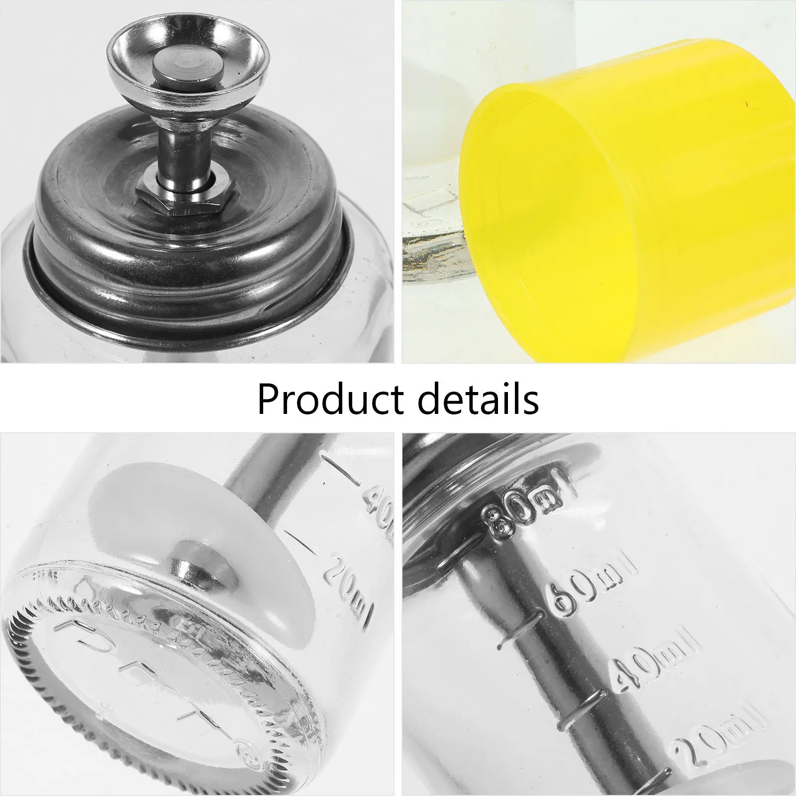 Botellas de Vidrio Transparente Reutilizables para Quitar Esmalte de Uñas, Desmaquillantes, Tónico, Envases Vacíos para Líquidos, Portátiles, Sin Olor Peculiar