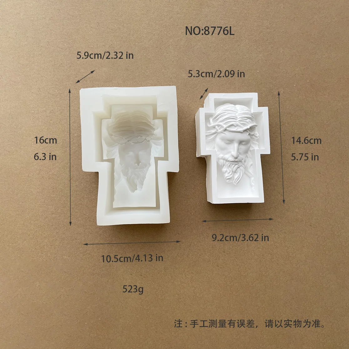 Jesus Cross Statue Silicone Mold Unique Bust Sculpture Soy Wax Candle Mould Greek Mythology resin mold gypsum mould