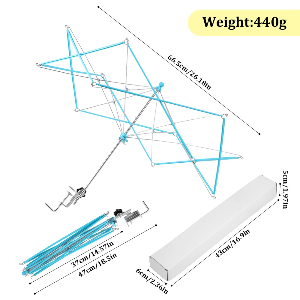 Home Use Hand-Cranked Umbrella-Type Yarn Winder Yarn Organizing Tool Multifunctional Auxiliary Winding Rack