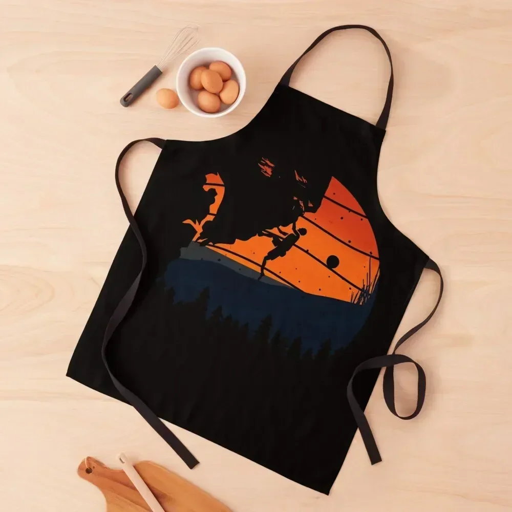

Solo Sunset Climber. Rock Climbing Apron Kitchen Household Items Custom Kitchen For Men home women Apron