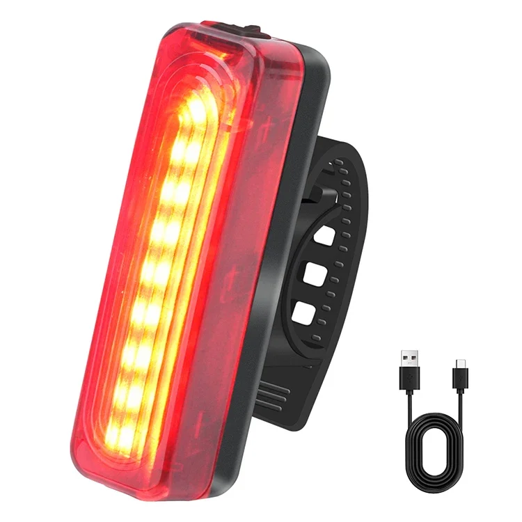 D2 Super Bright LED Bike Taillight USB Rechargeable 5 Modes IP65 Waterproof Bicycle Rear Light Accessories with Memory Function