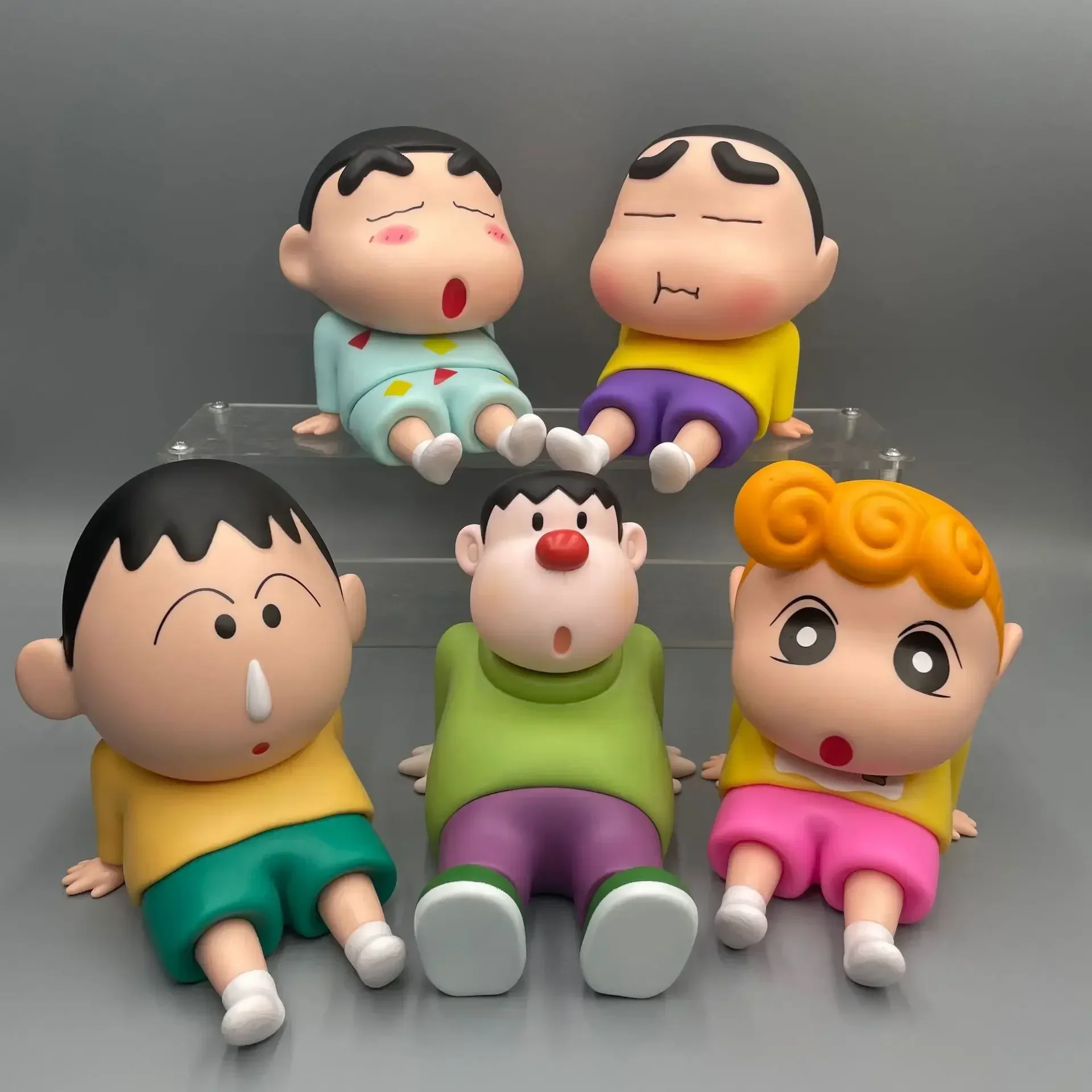 Crayon Shin chan Mobile Phone Stand Multi functional Desktop Office Decoration Phone Stand Anime Model