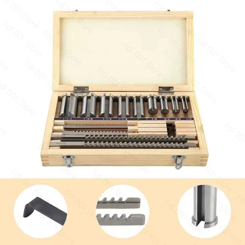 4/5/6/8mm Broaches 12-28 Cutting Broach Brand new 18pcs HSS Metric Keyway Broach Set