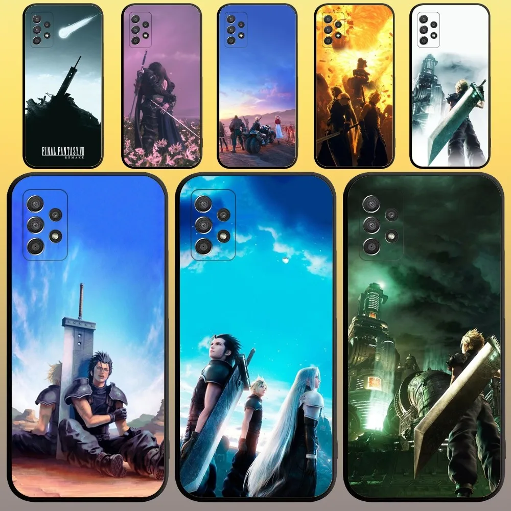 Final Fantasy VII Phone Case for SamsungA 91,80,73,72,71,70,53,52,51,42,41,40,32,31,30,22,21,20,13 S 4G 5G Soft Black Case