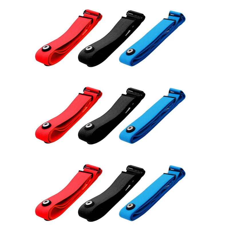 

ABJM-9Pcs For Magene Heart Rate Chest Strap Adjustable Elastic Strap For Polar Wahoo Garmin Sports Monitor Rate Belt A