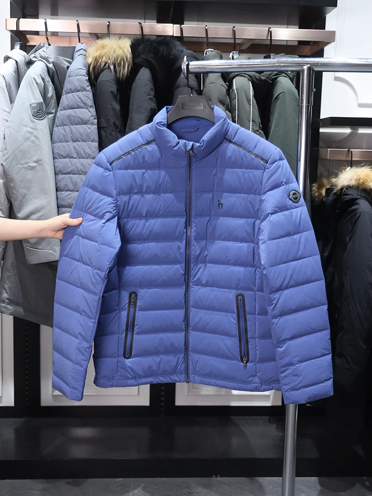 

Homesick Autumn Winter Men's Casual Comfortable Warm Stand Collar down Jacket Coat No Hat Outerwear Polyester Fiber White Duc...