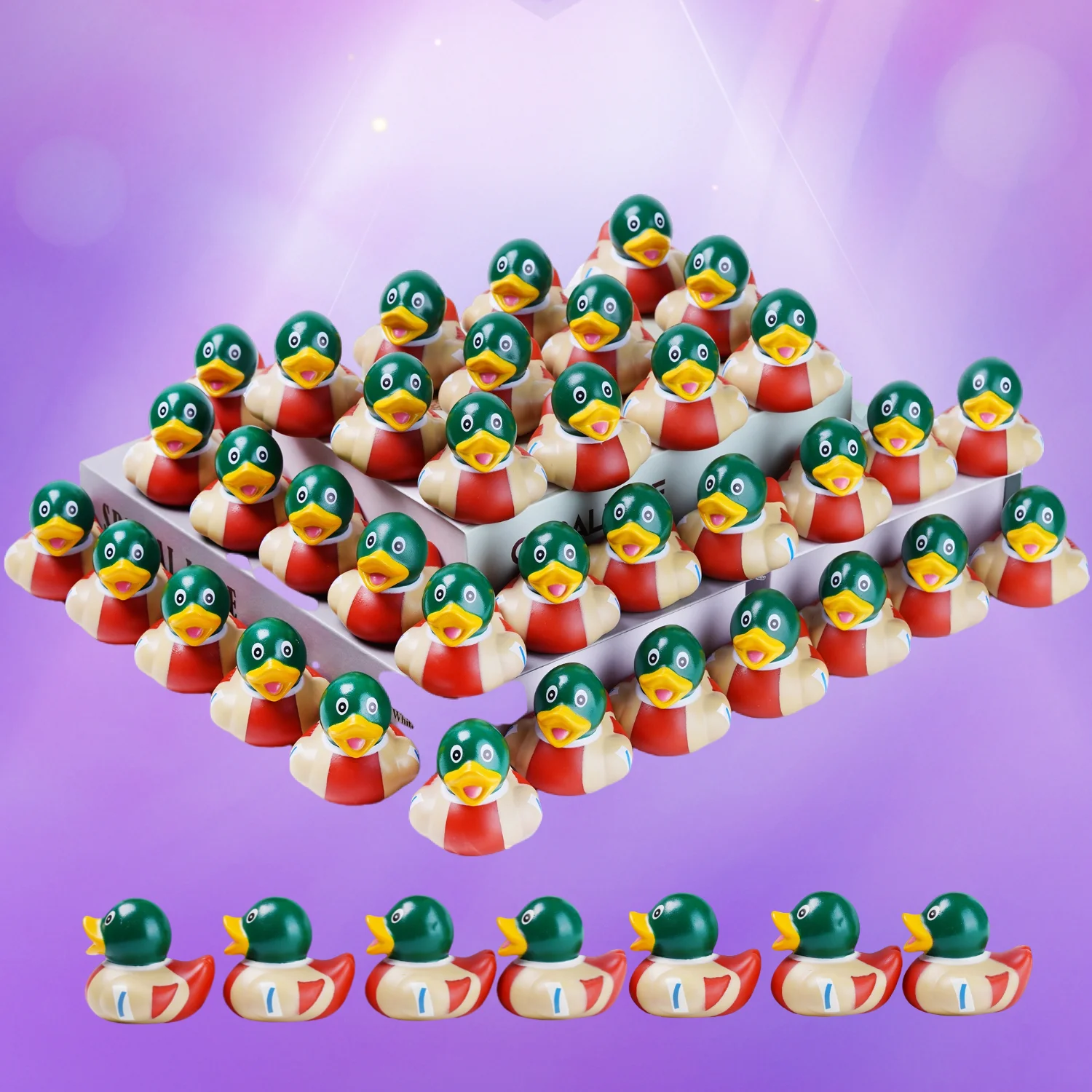 36pcs Mallard Rubber Duckies - Rubber Duck Badspeelgoed en Auto Decor Eenden Desktop Decoratie