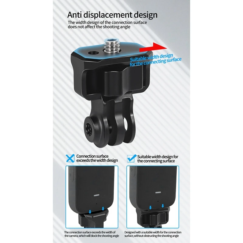 Für verbesserte 2. Gopro Drei-Karten-auf 1/4 Adapter Alai Position ierung Demontage feste Montage basis