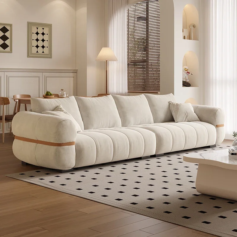 

Cream Wind Sofa Simple Baby Living Room Simple Modern Fabric Sofas Individual Armchair Modernos Para Sala Kitchen Furniture