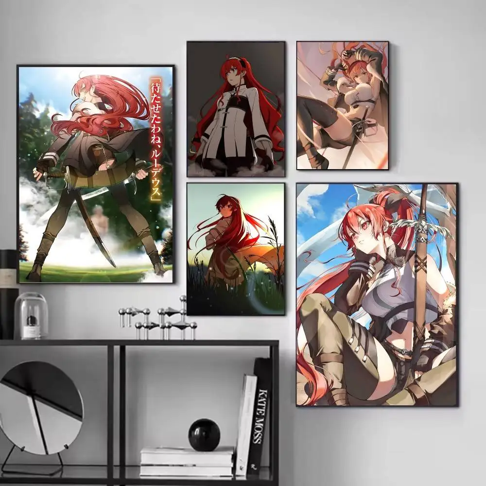 Anime M-Mushoku T-Tensei Eris Posters Fancy Wall Sticker for Living Room Bar Decoration Wall Decor