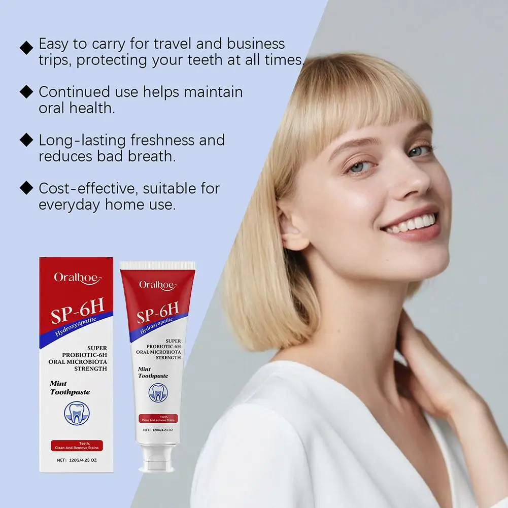 120 جرام معجون أسنان لتنظيف النعناع اشراق البقع إزالة الأسنان العناية بالفم معجون أسنان التنفس معجون أسنان بروبيوتيك طازج أبيض T6L7 #6