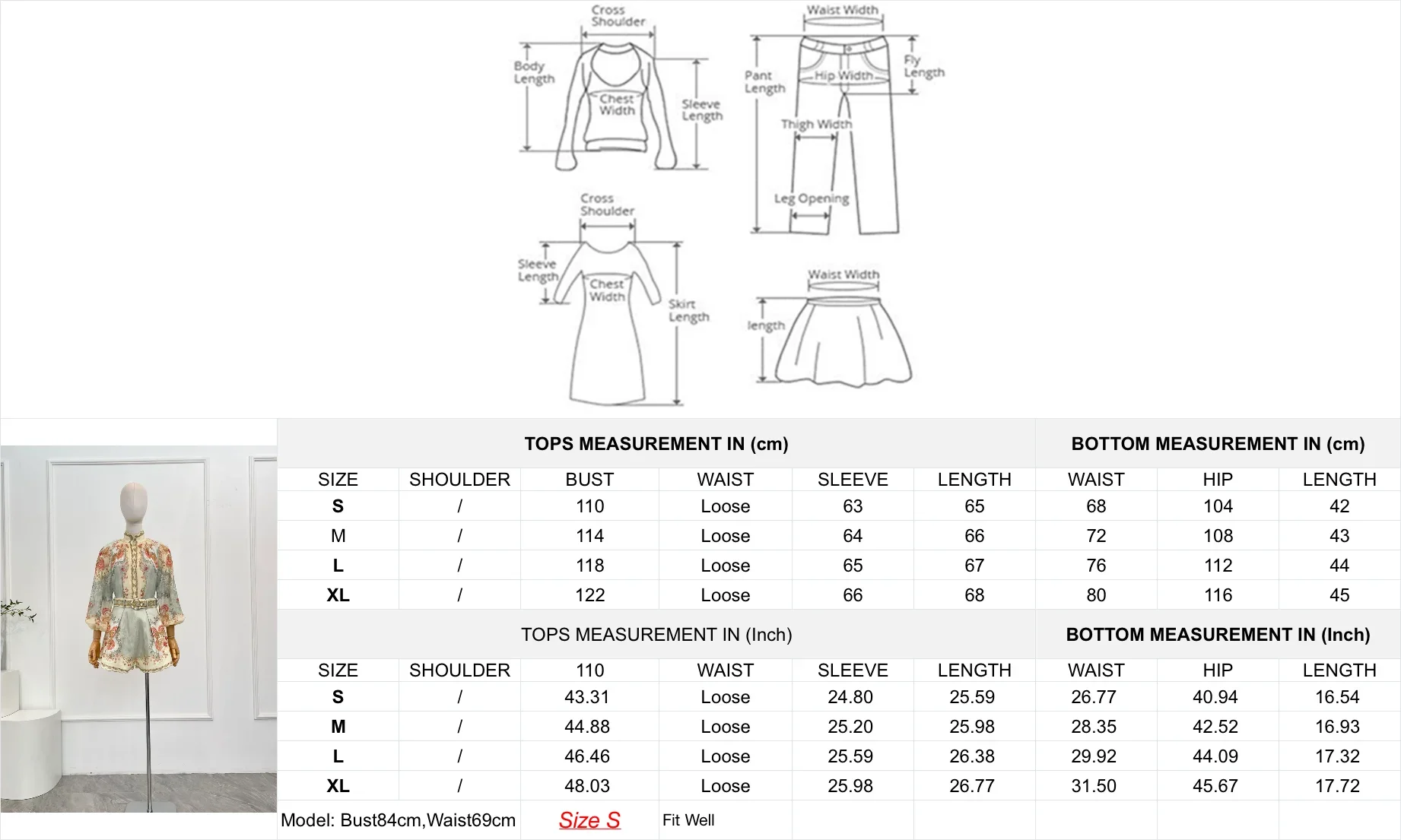 مجموعة بلوزات وسروال قصير الأكمام بأكمام طويلة وطبعة زهور خضراء على الموضة الجديدة لعام 2025