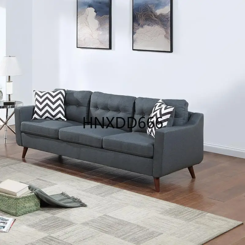 

Modern Cozy Loveseat Sofa Set with Pillows, 2-Piece Blue Gray Polyfiber Couch, Tufted Cushions for Living Room