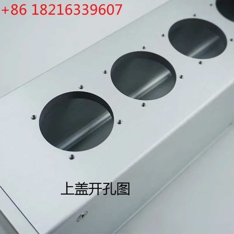 European standard power socket shell EU case HiFi audio 2/4/6-position EU socket DIY shell, aluminum power socket chassis