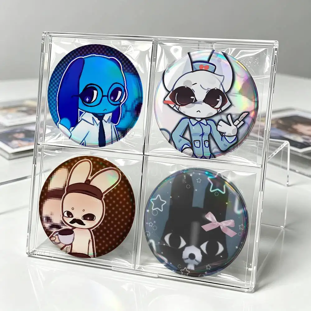 Animal hospital Game   Cartoon Brooches Anime Badge Round Handmade Brooch Lapel Pins Jewelry For Backpack Clothes Gifts