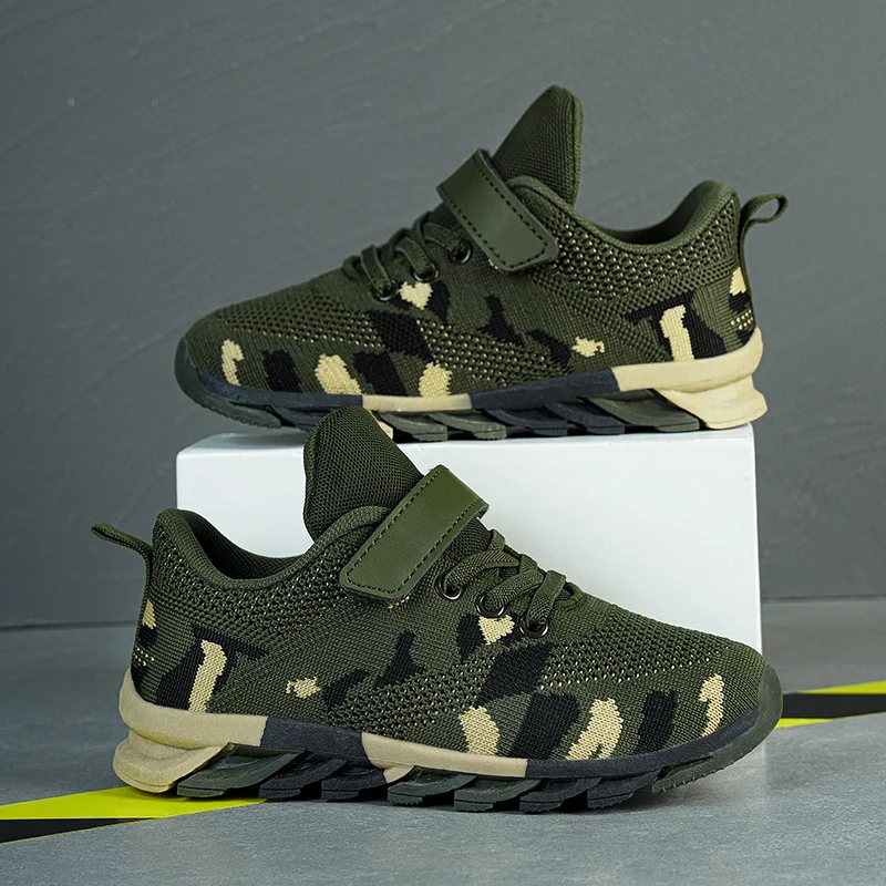 YISHEN scarpe per bambini ragazzi Sneakers Camouflage Summer Camp allenamento militare scarpe da corsa scarpe sportive per bambini Zapatillas Para Chicos