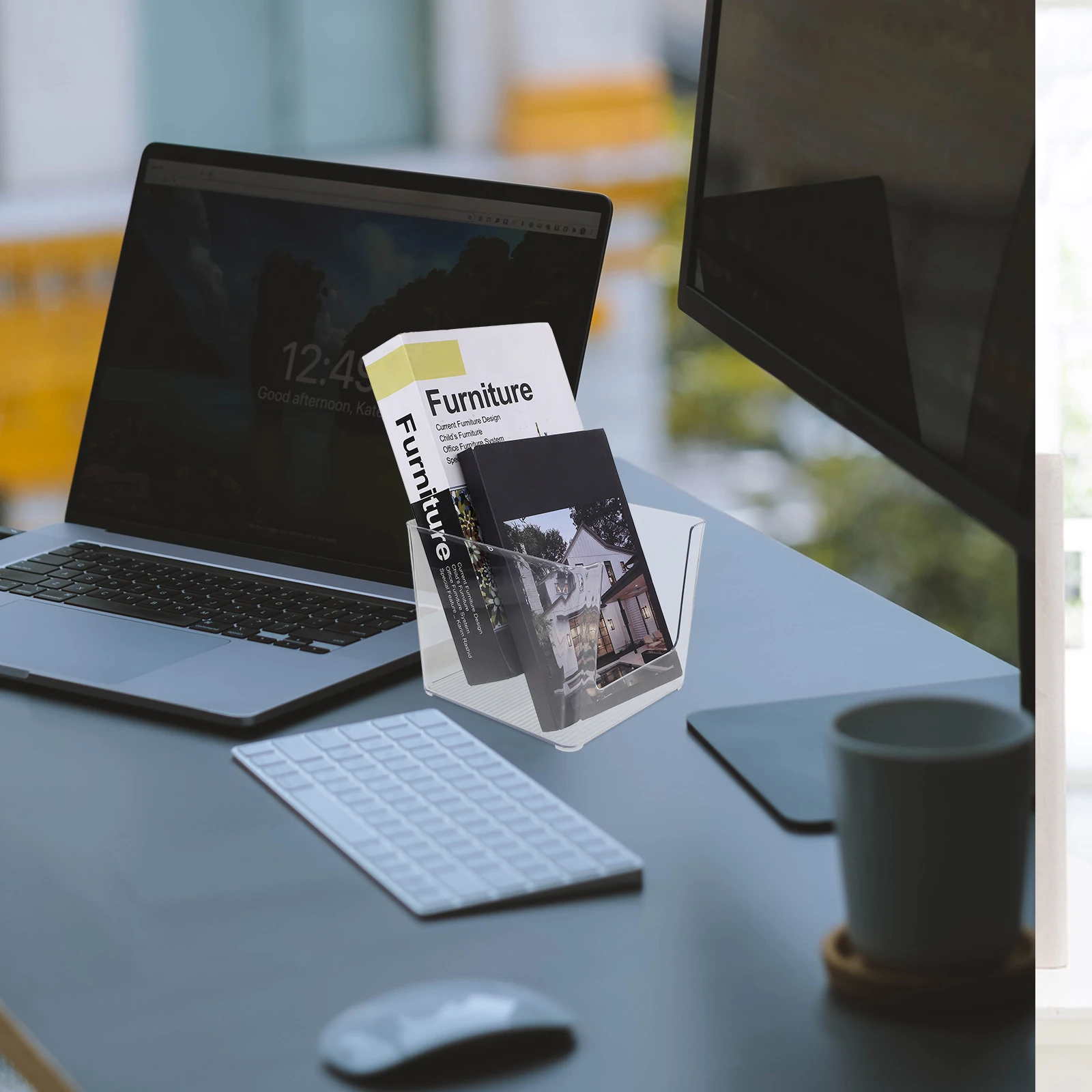 

Clear Book Storage Bin For Classroom Home Office Kitchen Bathroom Living Room Desktop Organizer Plastic Pp Material