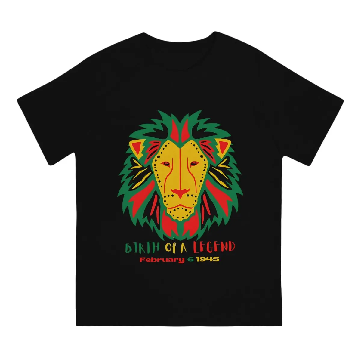 Jamaica Lion TShirt Reggae Music Birth Of A Legend February Basic Polyester T Shirt Leisure Men Clothes Printing Big Sale