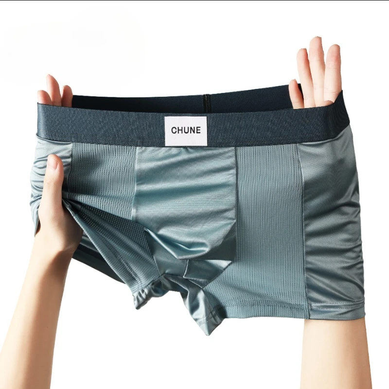 

Мужские боксеры, нижнее белье, сетчатые лоскутные дышащие трусы, большой размер, выпуклая сумка, боксеры Calzoncillo Hombre, трусики, нижнее белье