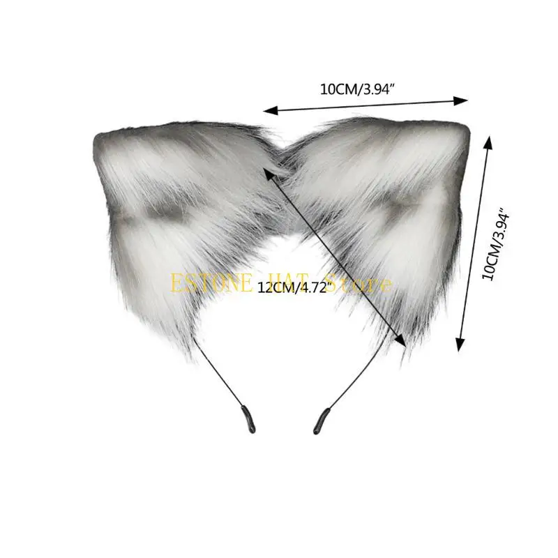 49mf Cosplay Ear Hoofdband Vrouw Studenten Carnavals Anime Character Haarband Kat oorhoofdbanden pluche kersthaarring