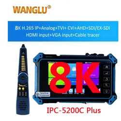 CCTV 5.4 inch IPC-5200 Plus Full 8MP IP CVI TVI AHD SDI Analog 6 IN 1 VGA & 4K HD input IP Camera Tester