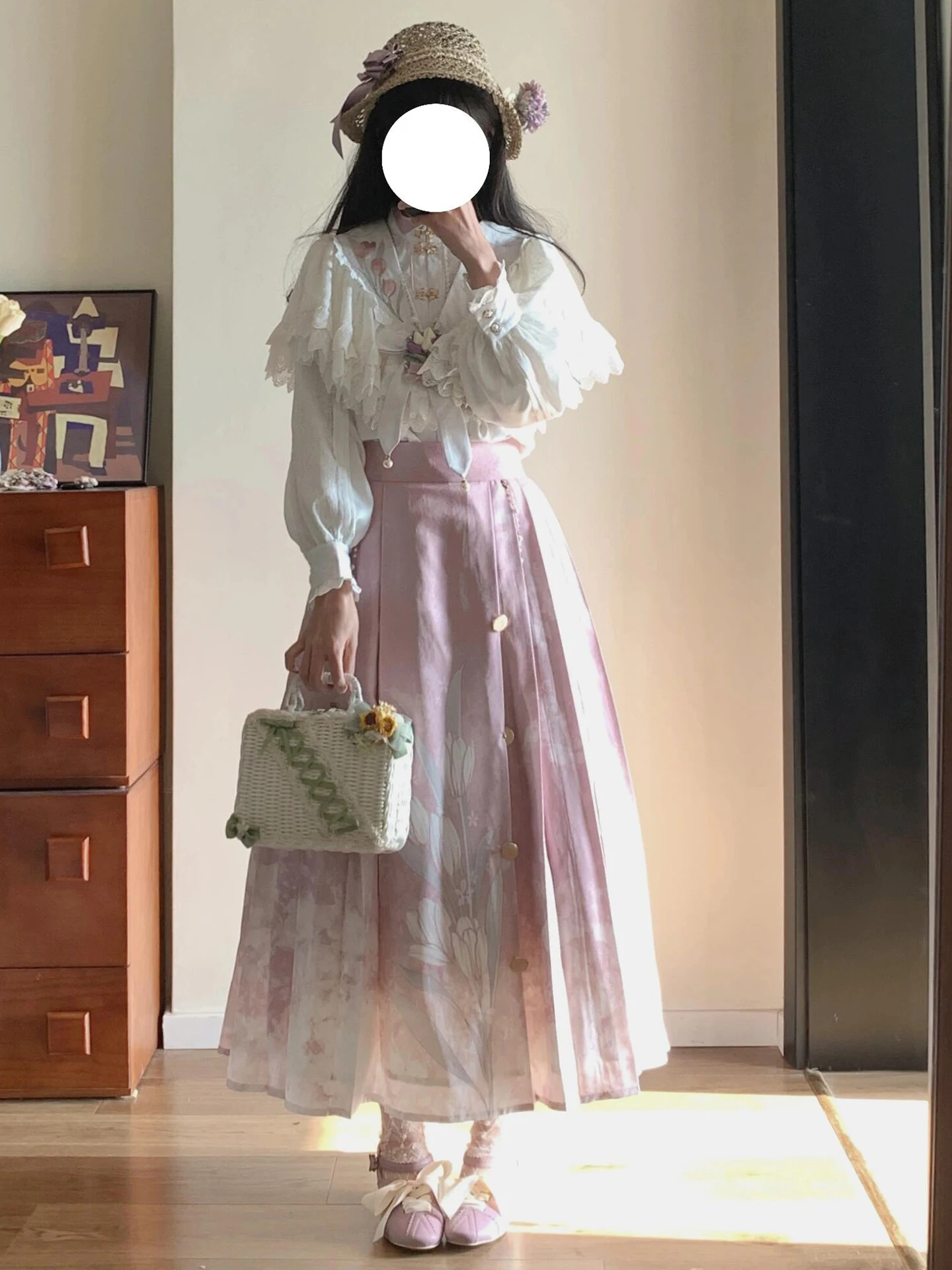 

New Chinese Sle Hanfu Skirt Set with awl loween Theme Tailed Skirt And oulder Wrap Traditional And Modern Fusion