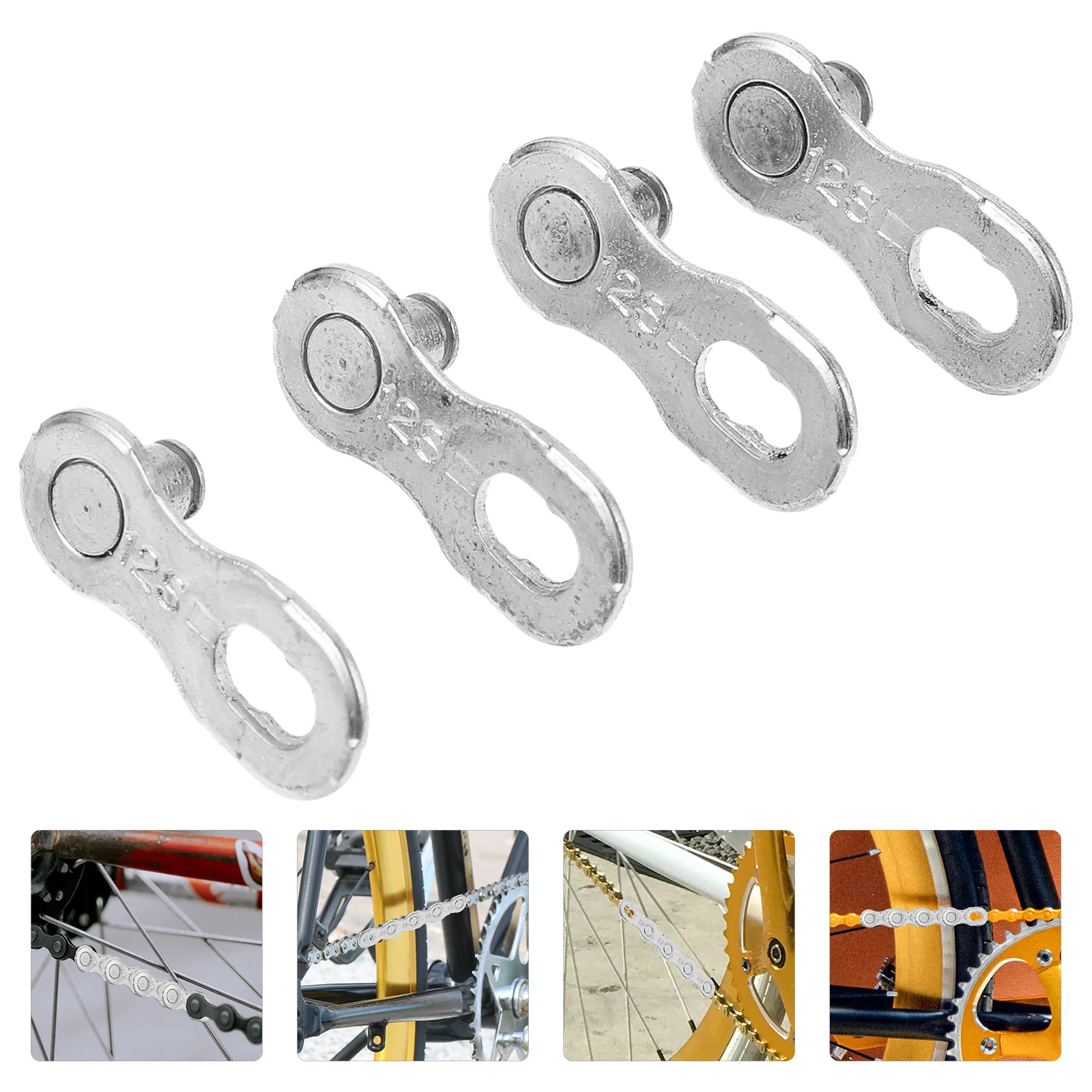 2Pairs Bike Chain Joints Steel Connectors Durable Easy Install Bikes Cycling Accessories Bike Chain Joints
