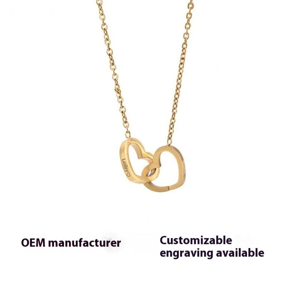 

Eternal Rose Teddy Bear Gifts Box with Necklace Rotate Rose Jewelry Box Valentine Double Heart Engraved Name Necklace
