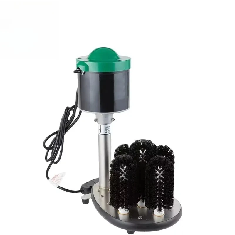 Commercial Glass Polishing Machine 5 Brush Automatic Cup Washer for Beer Glass Bar Equipment