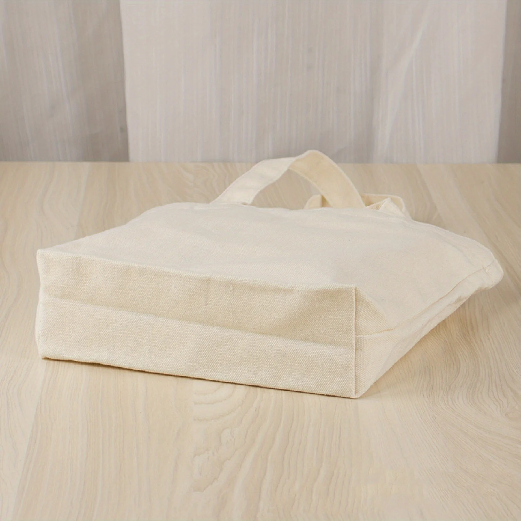 Female Shoulder Bag Foldable Shopping Bag White Canvas Tote Bag For Women Girl Travel Daily Commute