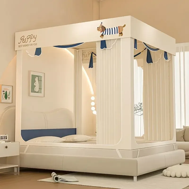 Summer three door sitting bed mosquito net mosquito-proof encrypted net yarn household bedroom dust-proof fully enclosed