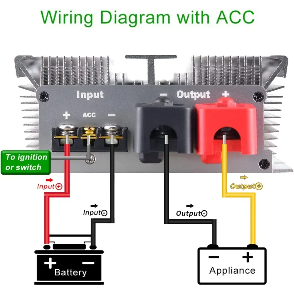 36V 48V TO 12V 13.8V 150A 100A 80A Golf Cart Voltage Reducer DC Buck Converter Step Down Converter With ACC CE Waterproof