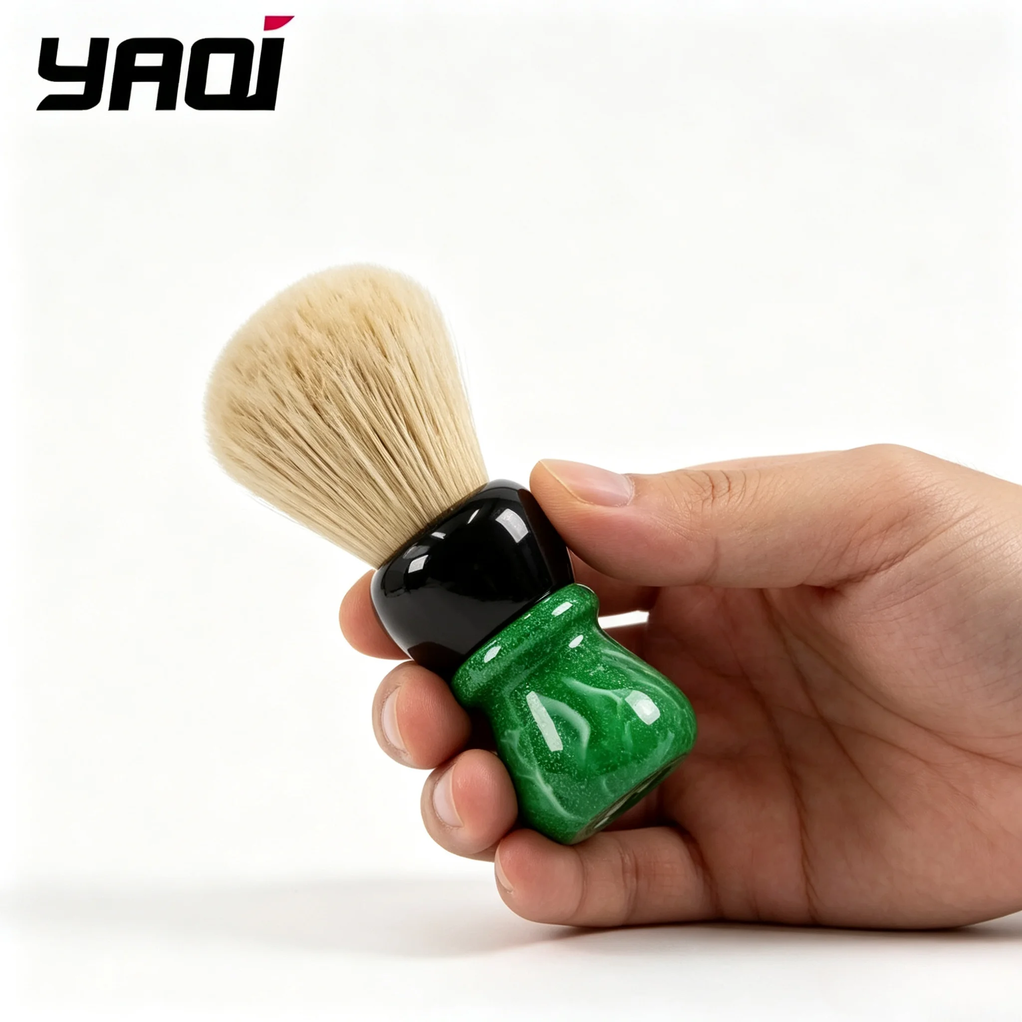 2026 Boar Bristle Shaving Brush Knot YAQI Green Viper Handle 24MM For Men Wet Shaving Brush