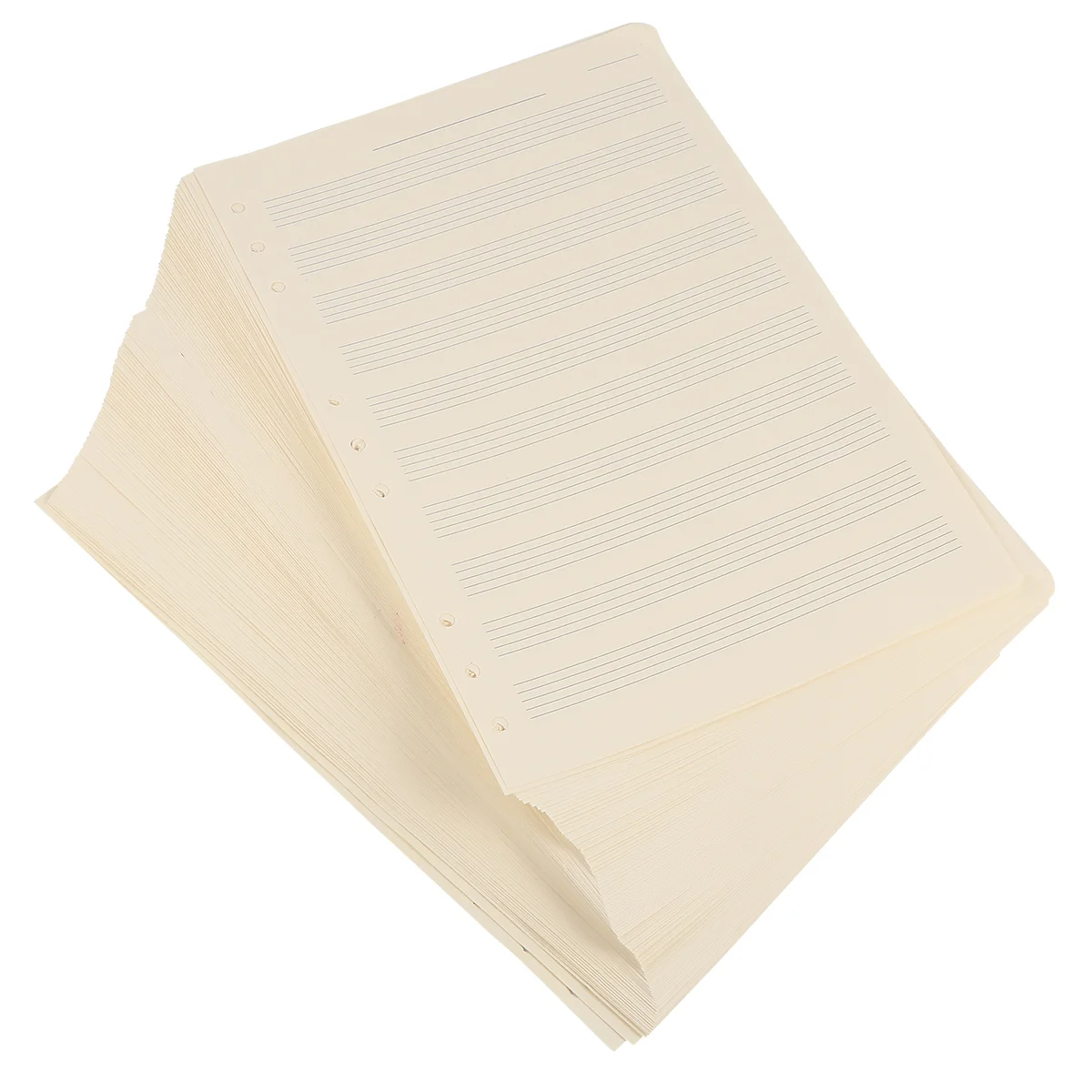 Cuaderno de papel de escritura de hojas sueltas, cuadernos de recarga de música para el trabajo, 100 hojas