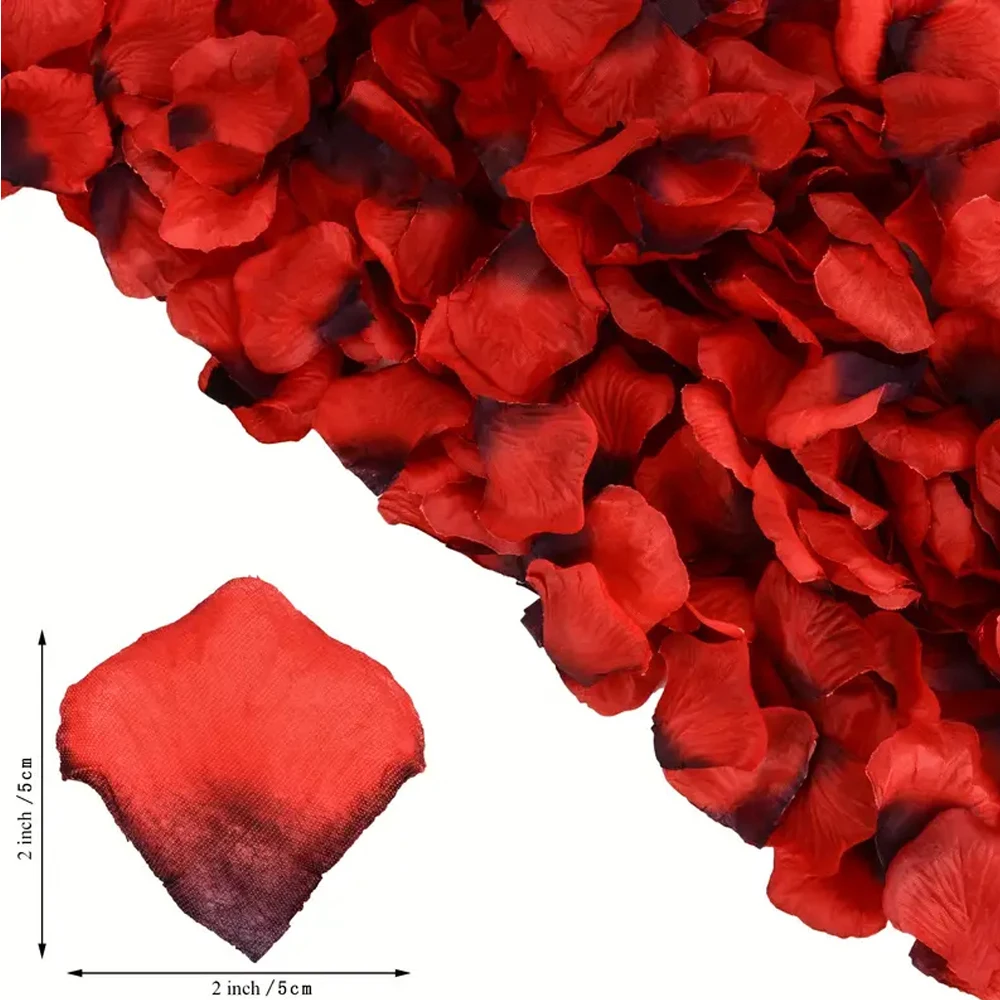 10000-100 Stück künstliche getrocknete Blumen, rot, weiß, goldfarben, Seide, künstliche gefälschte Rosenblätter, Blätter, Party, Geburtstag, Event, Hochzeit, Dekoration – Detail 6
