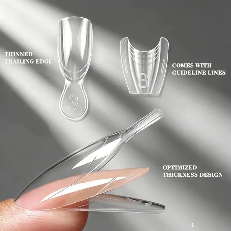 New 168 Pcs Of Dual-Form Nail Forms - Nail Molds, Can Quickly Extend Nails, No Paper Forms Needed 14 Sizes Nail Art Tools