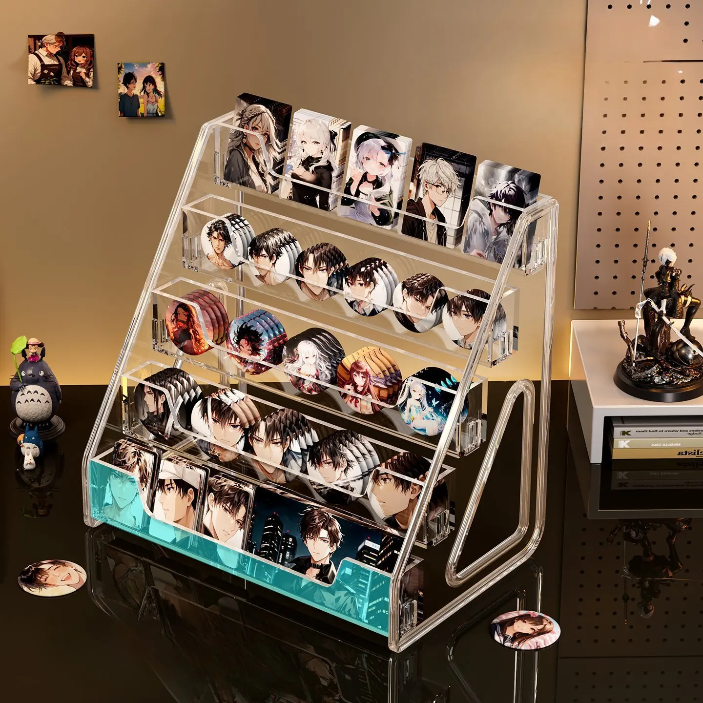 

Card and Greeting Card Jewelry Transparent Desktop Storage Rack Assembly, Star Card Flower Shop Gift Shop Storage Display Rack