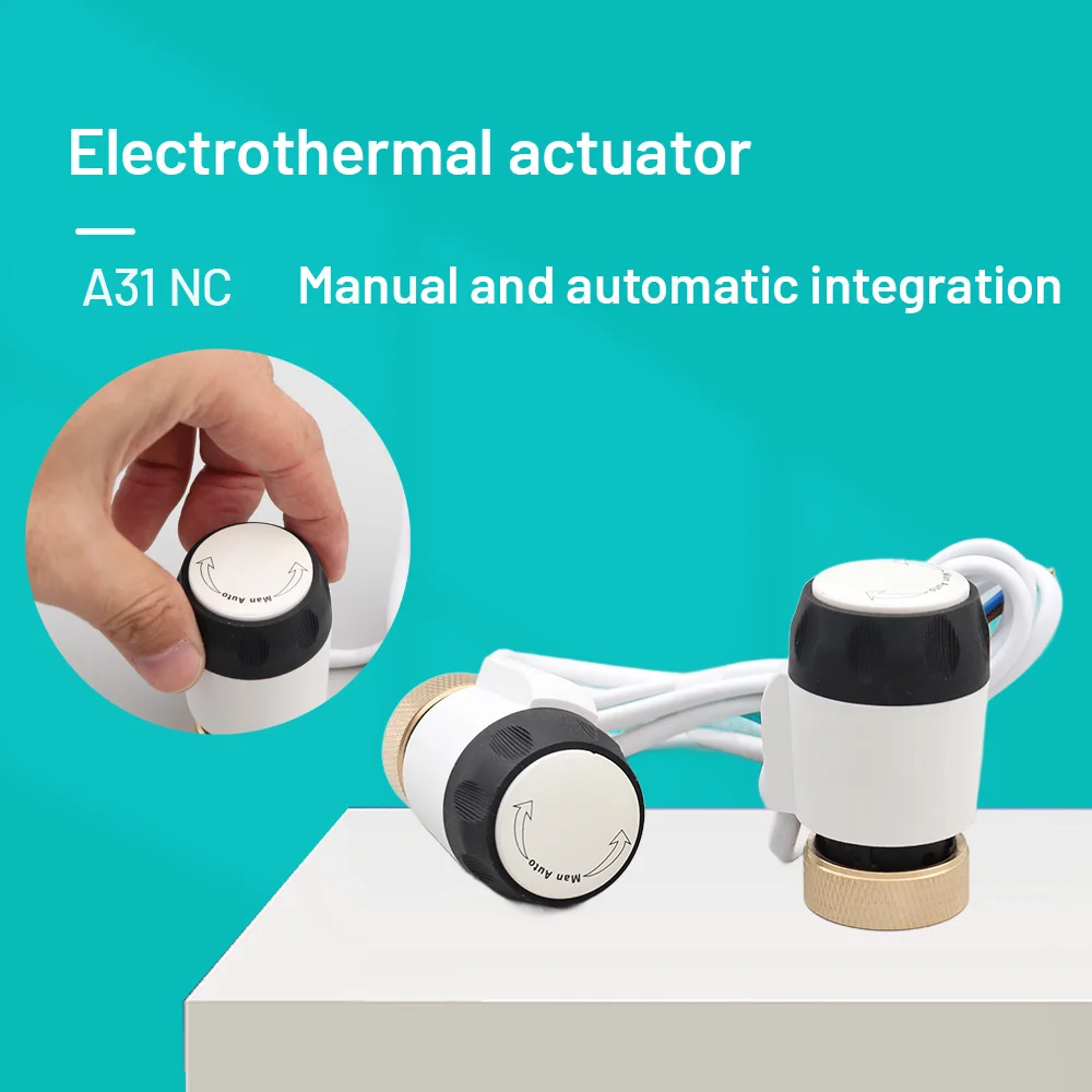 Vanne de chauffage au sol pour chauffage au sol, actionneur thermique électrique, collecteur, thermostat, manuel et automatique, NC, AC, 230V