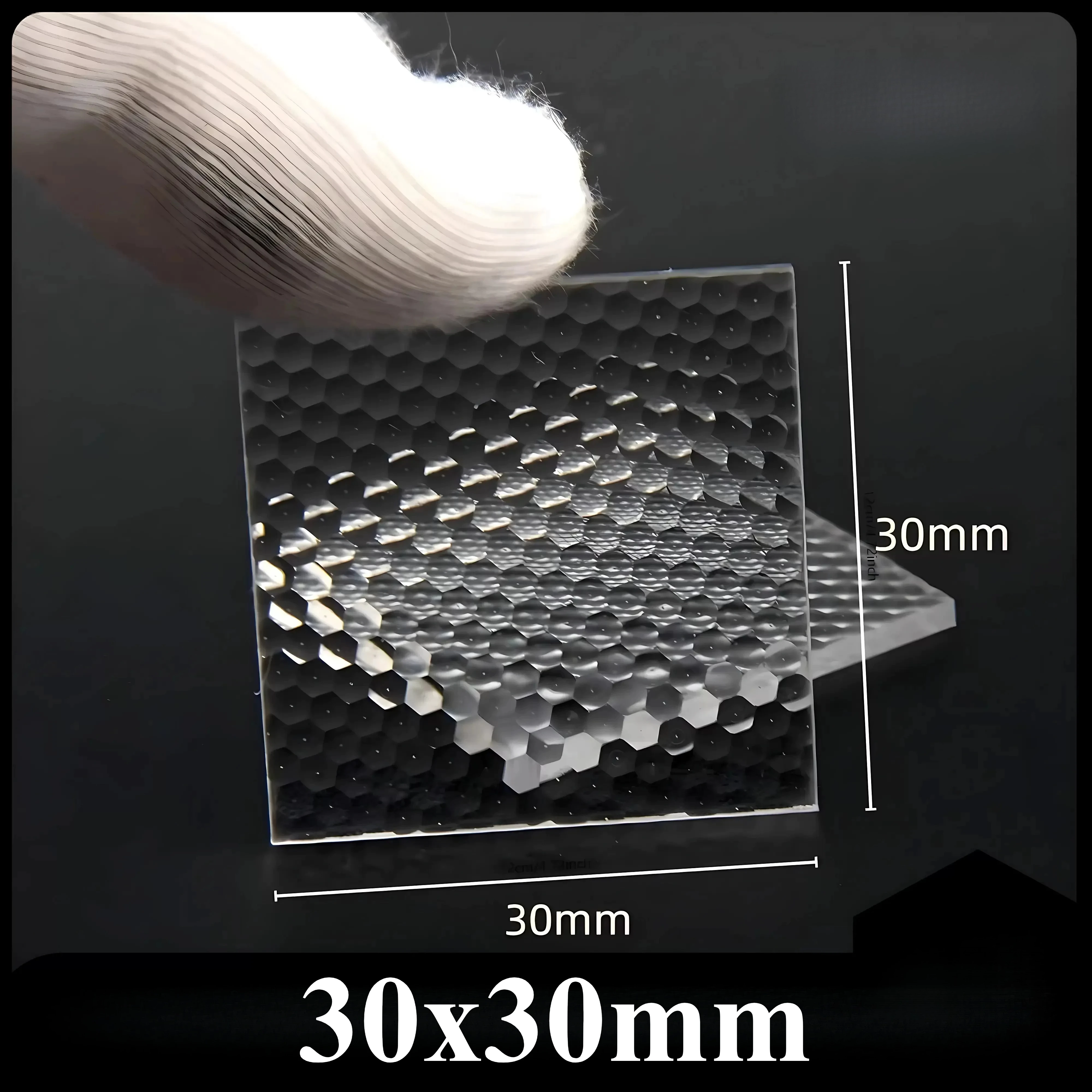 30*30mm Square Ultra Thin Compound Eye Lens LED Optical Focus Plate Physics Light Experiment Accessories