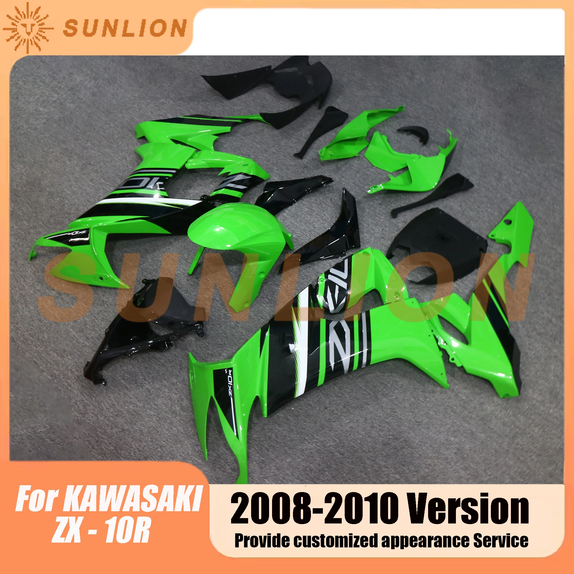 ABS Motorcycle Fairings Kit Fit For Kawasaki Ninja ZX-10R ZX10R 2008 2009 2010 Bodywork Set For ZX 10R 08 09 10 Full Fairing