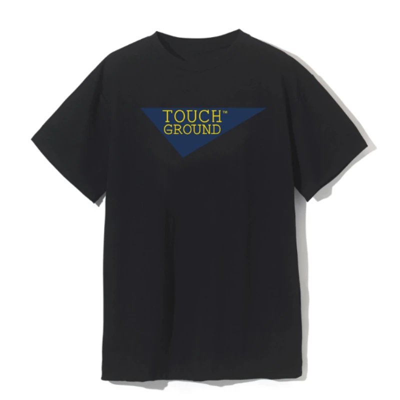 

TOUCHGROUND's new summer 25 men's short-sleeved pure cotton black round-neck T-shirt is loose and comfortable