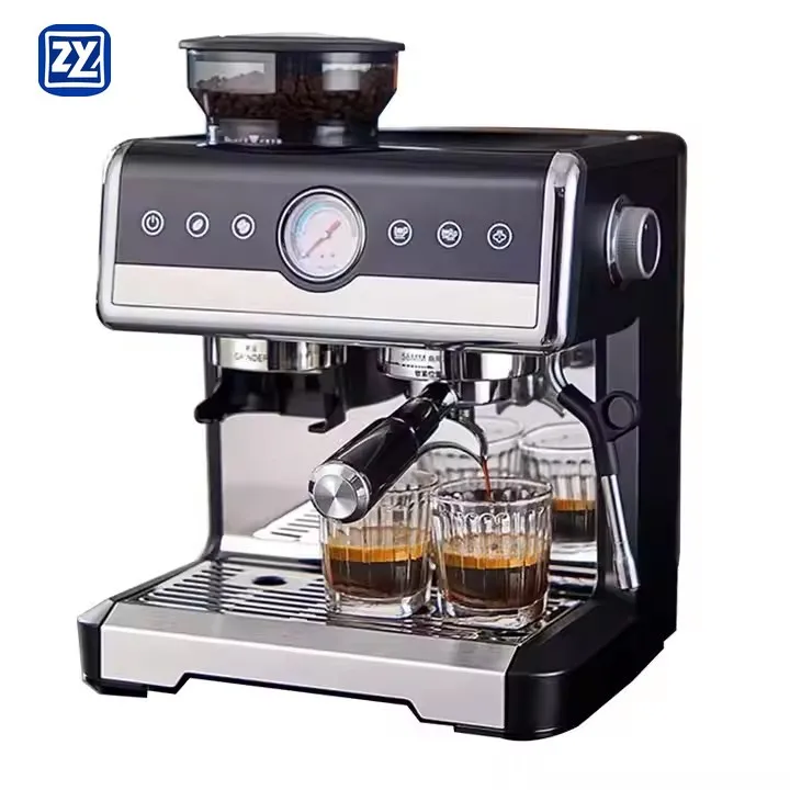 Automatic Multifunctional Bean to Cup Steam Stainless Steel Coffee Maker Espresso Machine With Grinder 7020